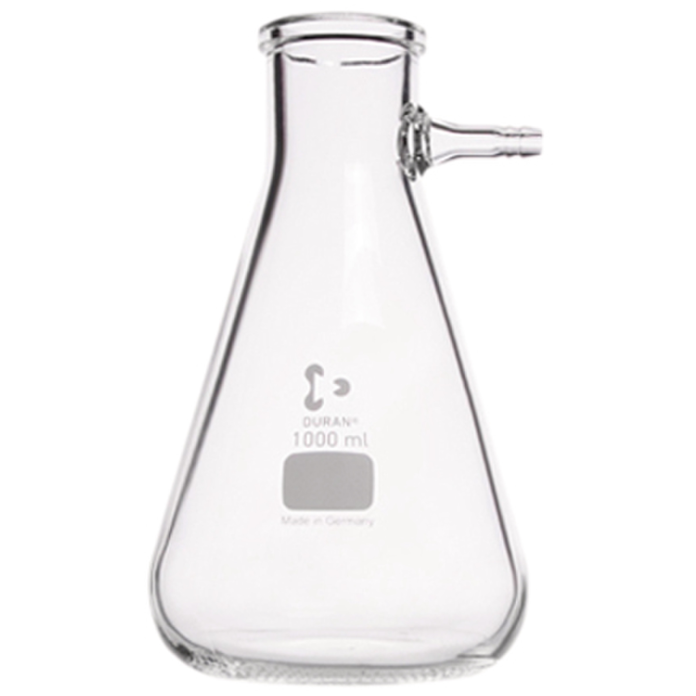 Fiole a vide 100 ml pour filtration avec olive en verre diametre 11 mm,  Forme Erlenmeyer, pour emplo - Verrerie Villeurbannaise